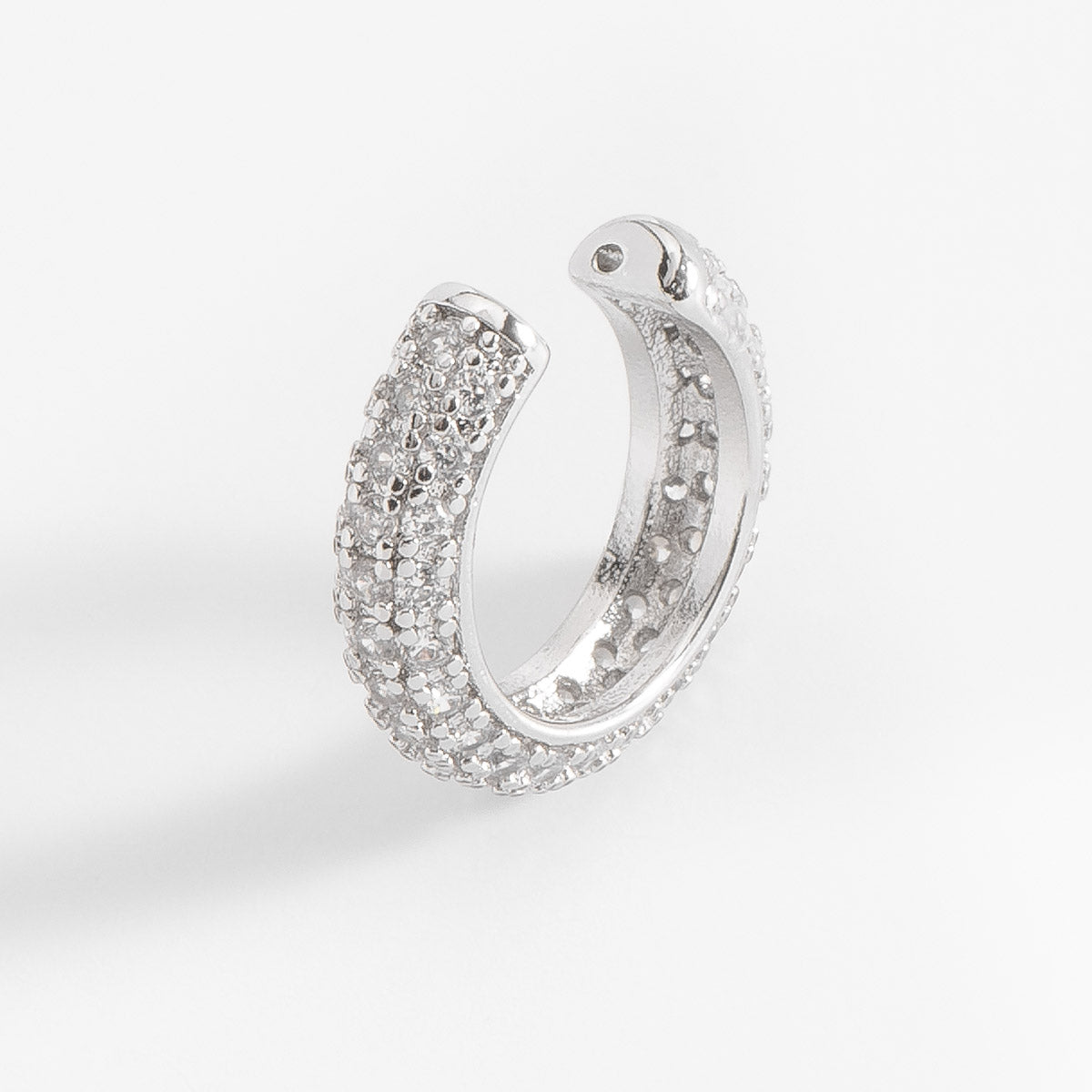 Ear cuff en platino con Diamonice cristal moderno