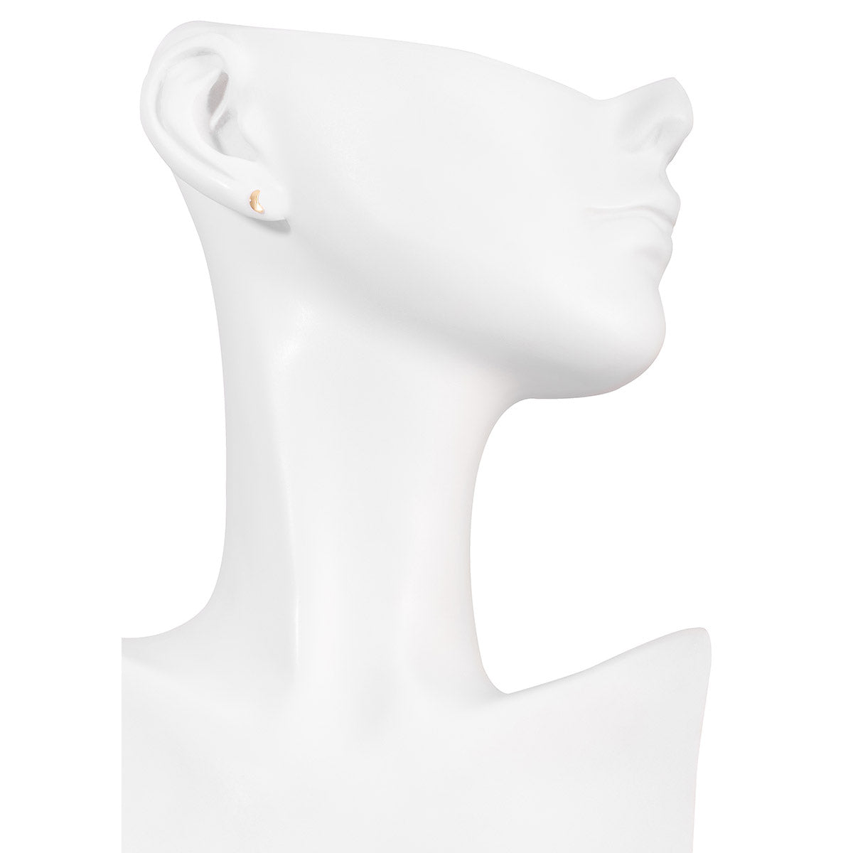 Aretes bitono diseño estrella y luna en baño de oro y platino