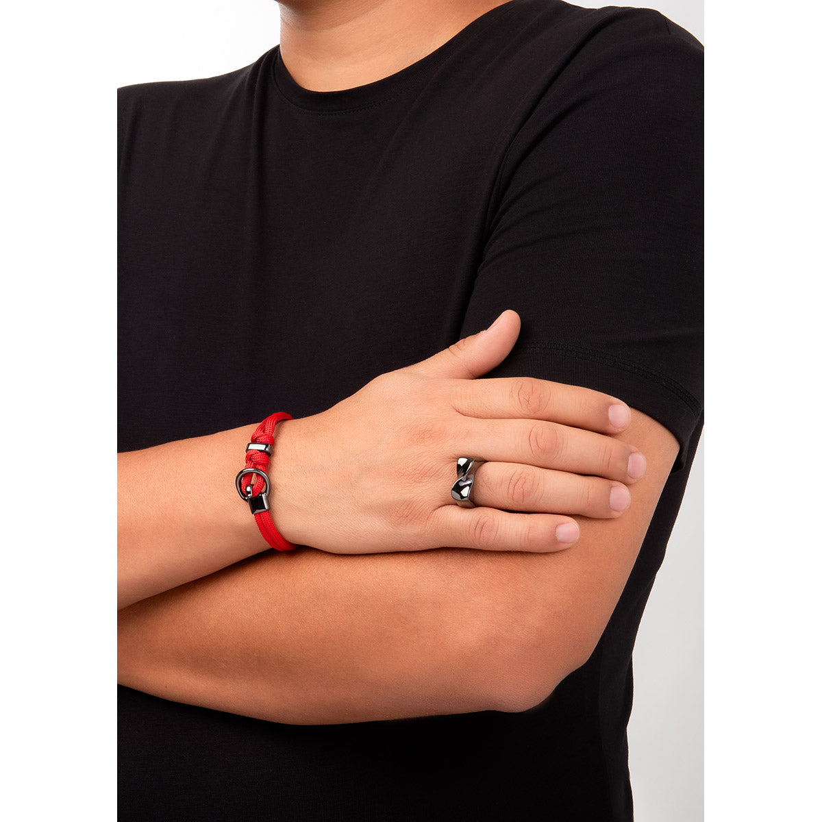 Pulsera en baño de cobalto diseño rollo hombre